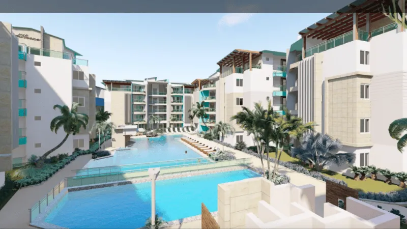 Two-bedroom ground floor condo for sale in Punta Cana by the beach