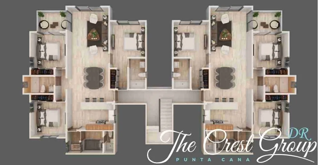 For sale in Punta Cana Amazing Penthouses in Punta Cana Lay Out 1 For sale in Punta Cana Amazing Penthouses in Punta Cana Lay Out 1