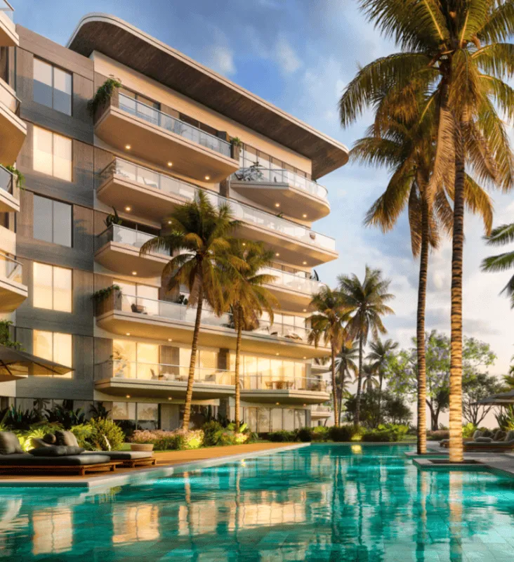 Modern and luxurious two-bedroom condo for sale with a minimalist style at Cap Cana