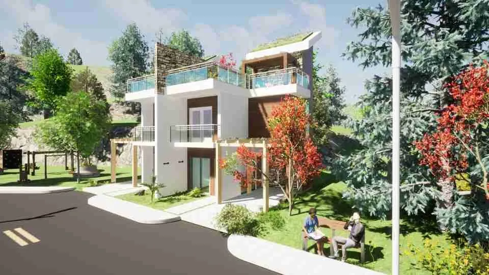 Spacious 2BR Punta Cana Townhouses for sale with Balcony.