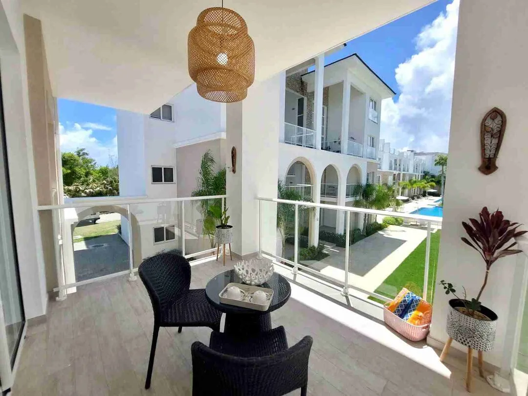 Amazing 1BR Condo for sale in Punta Cana Fully furnished with golf and pool views