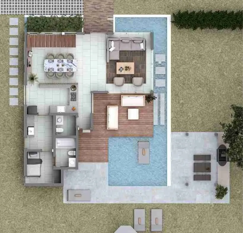 Breathtaking 4 BR Punta Cana Villa for sale large pool Golf Artificial beach 2