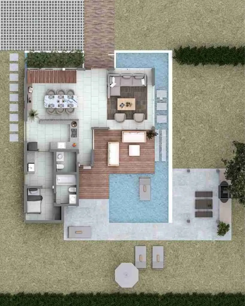 Breathtaking 4 BR Punta Cana Villa for sale large pool Golf Artificial beach 2