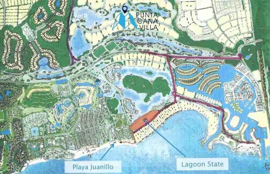 Lagoon States, Lot For Sale Cap Cana, 5000m2 = 53,800 Sq Ft