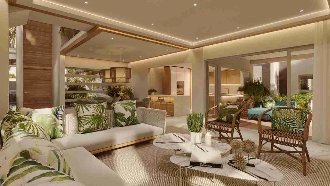 cana alta villa house home for sale cap cana punta cana dominican republic Living and Dining Room