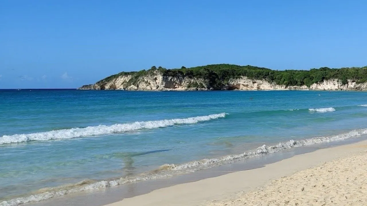 Macao Beach in Punta Cana, Dominican Republic with white sand and turquoise water
