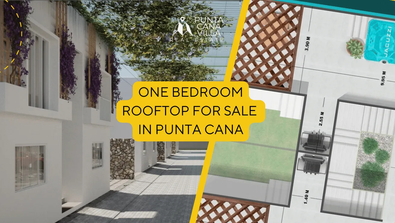 1BR duplex for sale in Punta Cana with terrace and Jacuzzi