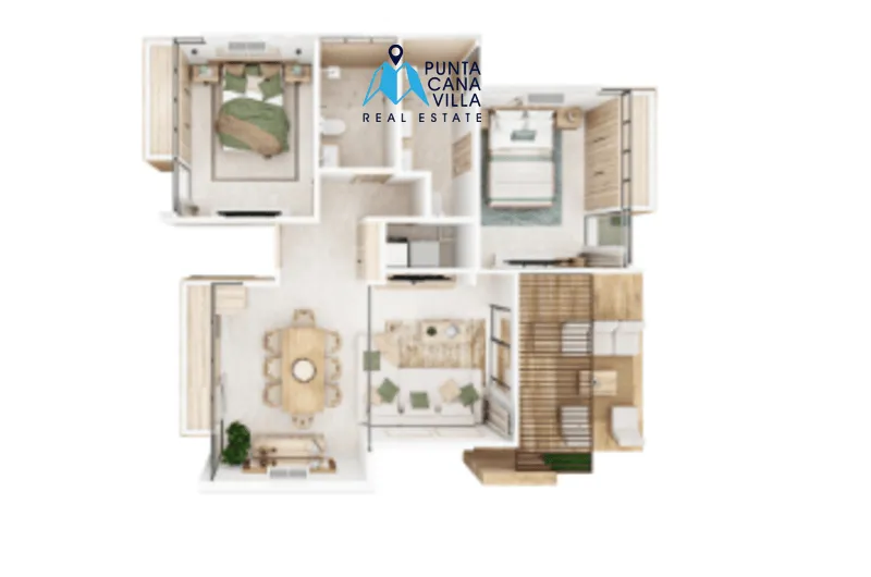 Stunning Two Bedroom Villa for sale in Macao, Punta Cana, in gated community (8)