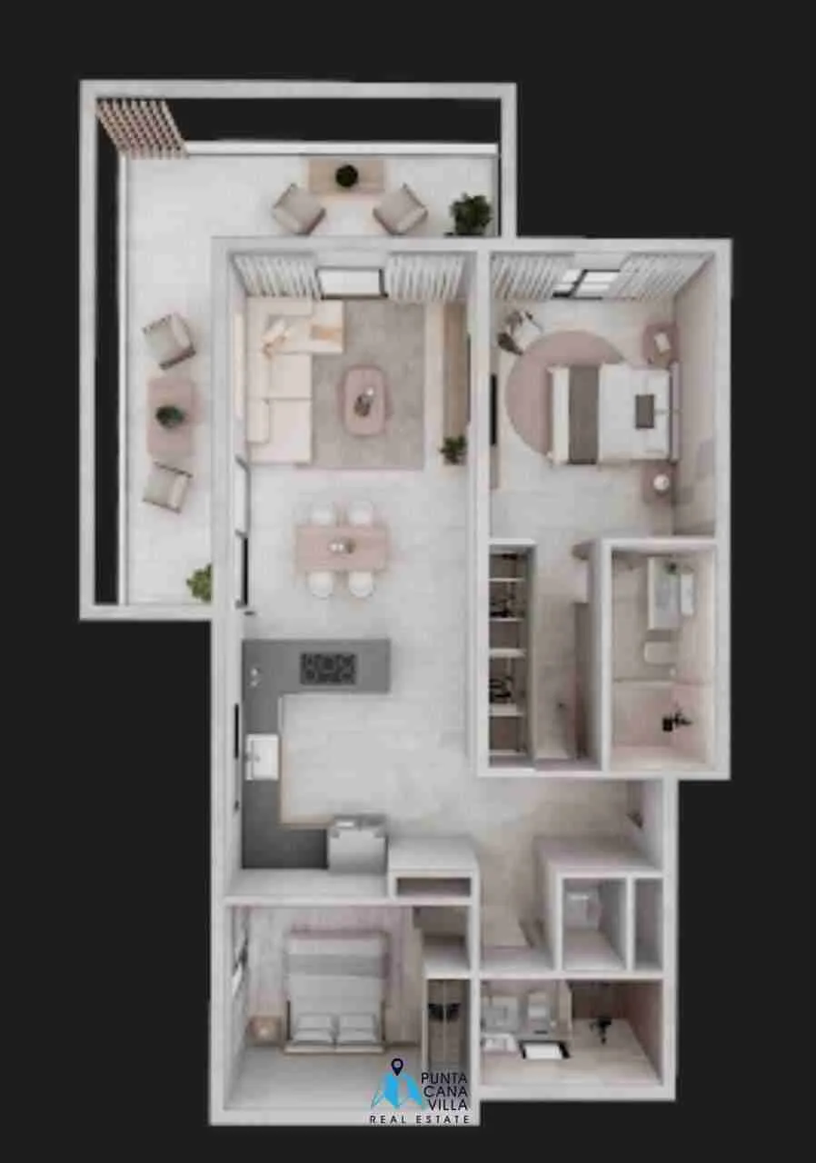 Beautiful Three Bedroom Condo For Sale In Cap Cana, Punta Cana Near Blue Mall ()