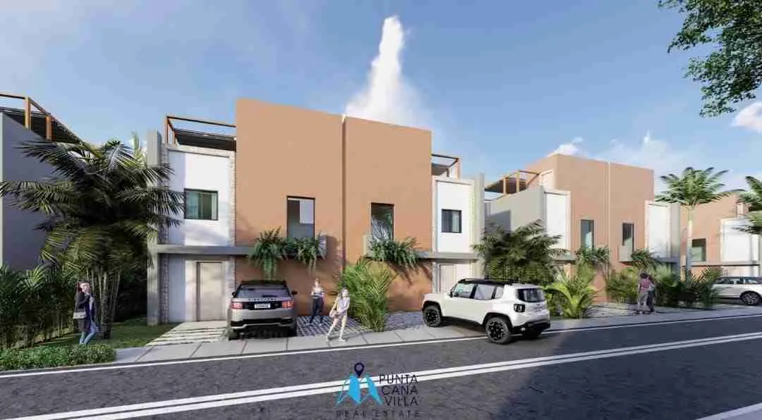 Wonderful Two Bedroom Villa For Sale In Bavaro, Punta Cana With Two Parking Spaces