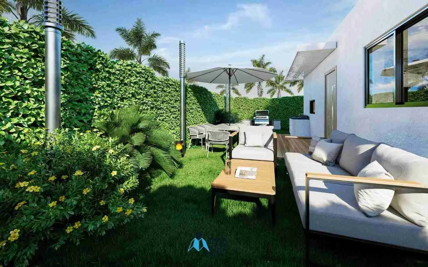 Cozy one bedroom villa for sale in Bavaro, Punta Cana with outdoor gym ()