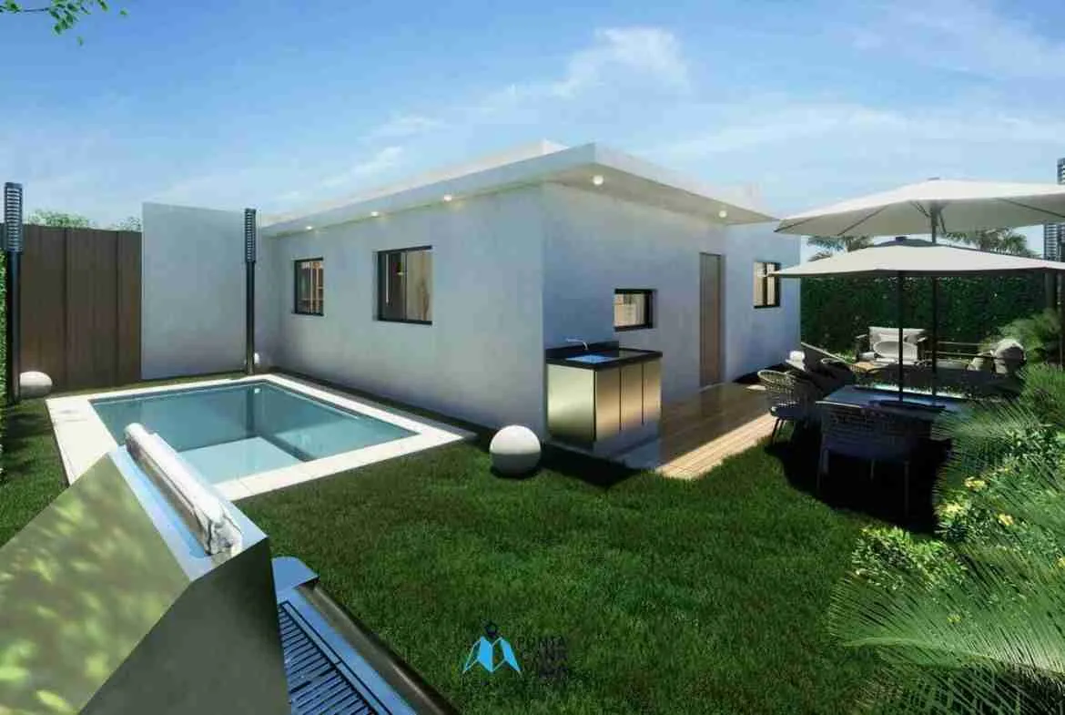 Cozy one bedroom villa for sale in Bavaro, Punta Cana with outdoor gym ()