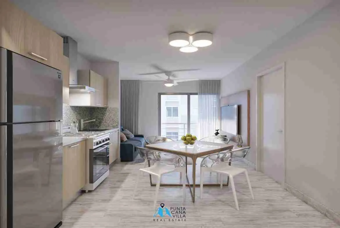 Lovely two bedroom condo for sale in Bavaro, Punta Cana with elevators ()