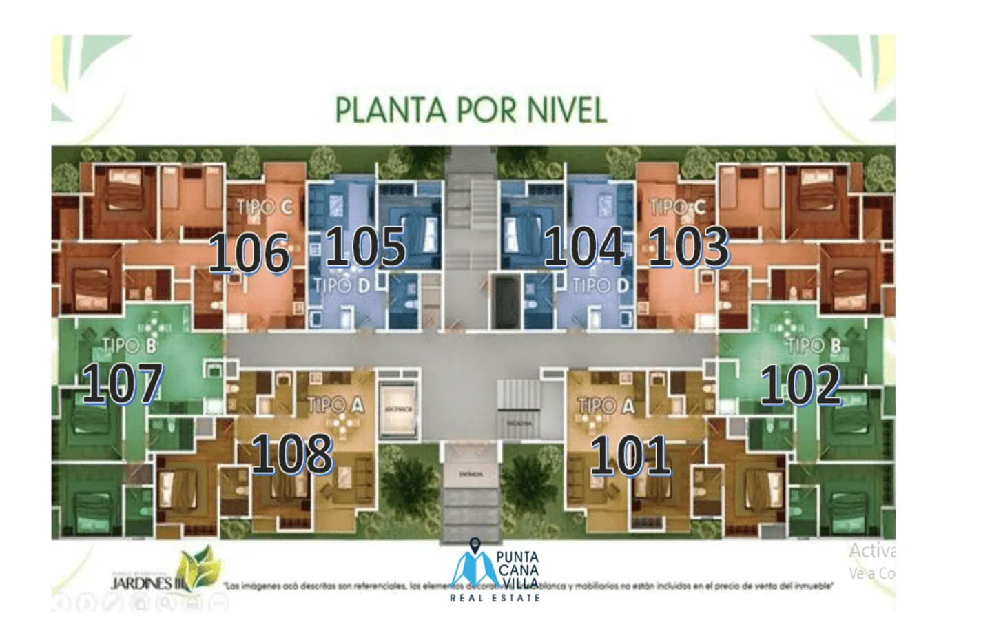 Lovely two bedroom condo for sale in Bavaro, Punta Cana with elevators ()