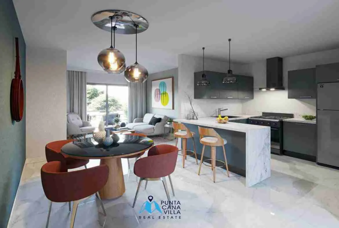 Luxurious three bedroom condo for sale in Bavaro, Punta Cana with balcony ()