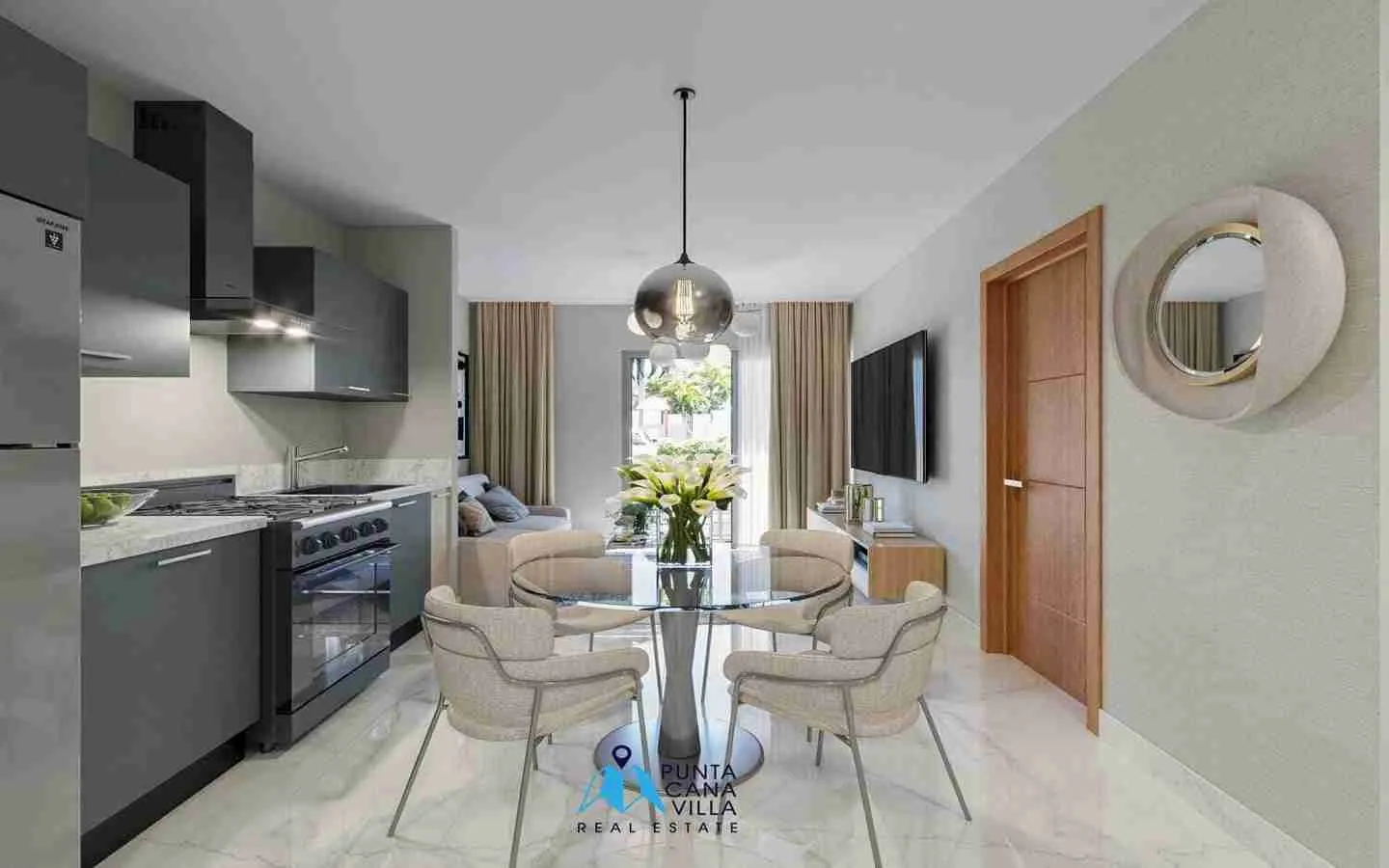 Luxurious three bedroom condo for sale in Bavaro, Punta Cana with balcony ()