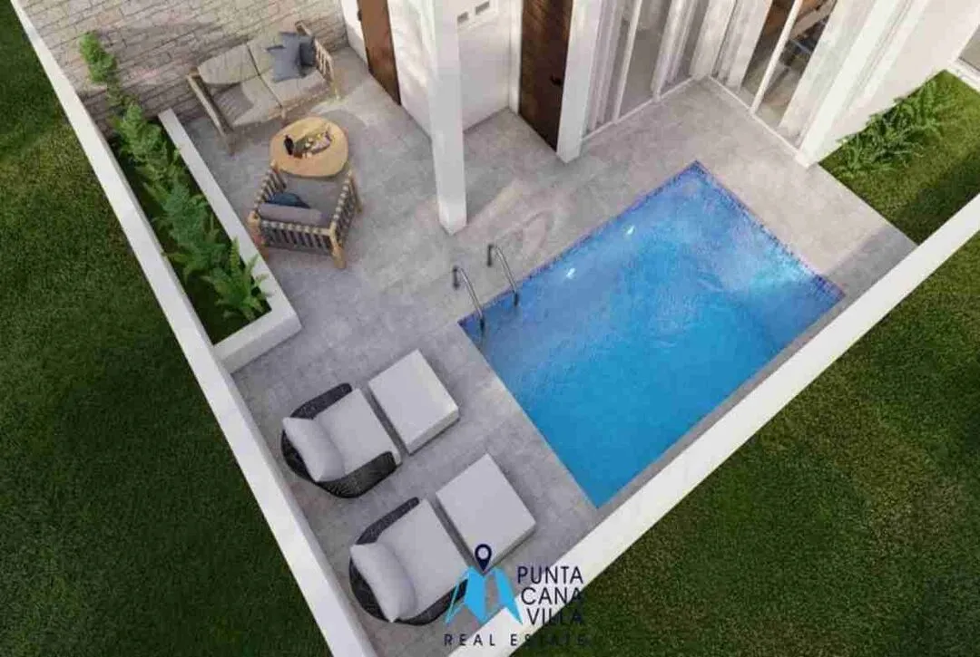 Amazing two bedroom townhouse for sale in Bavaro, Punta Cana with swimming pool ()