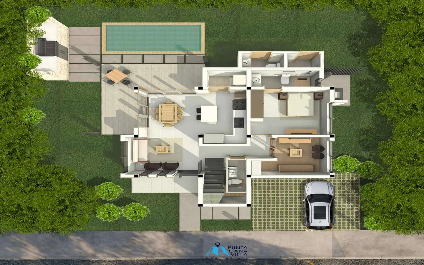 Lovely three bedroom duplex villa for sale in Bavaro, Punta Cana near Downtown, Daos Villas ()