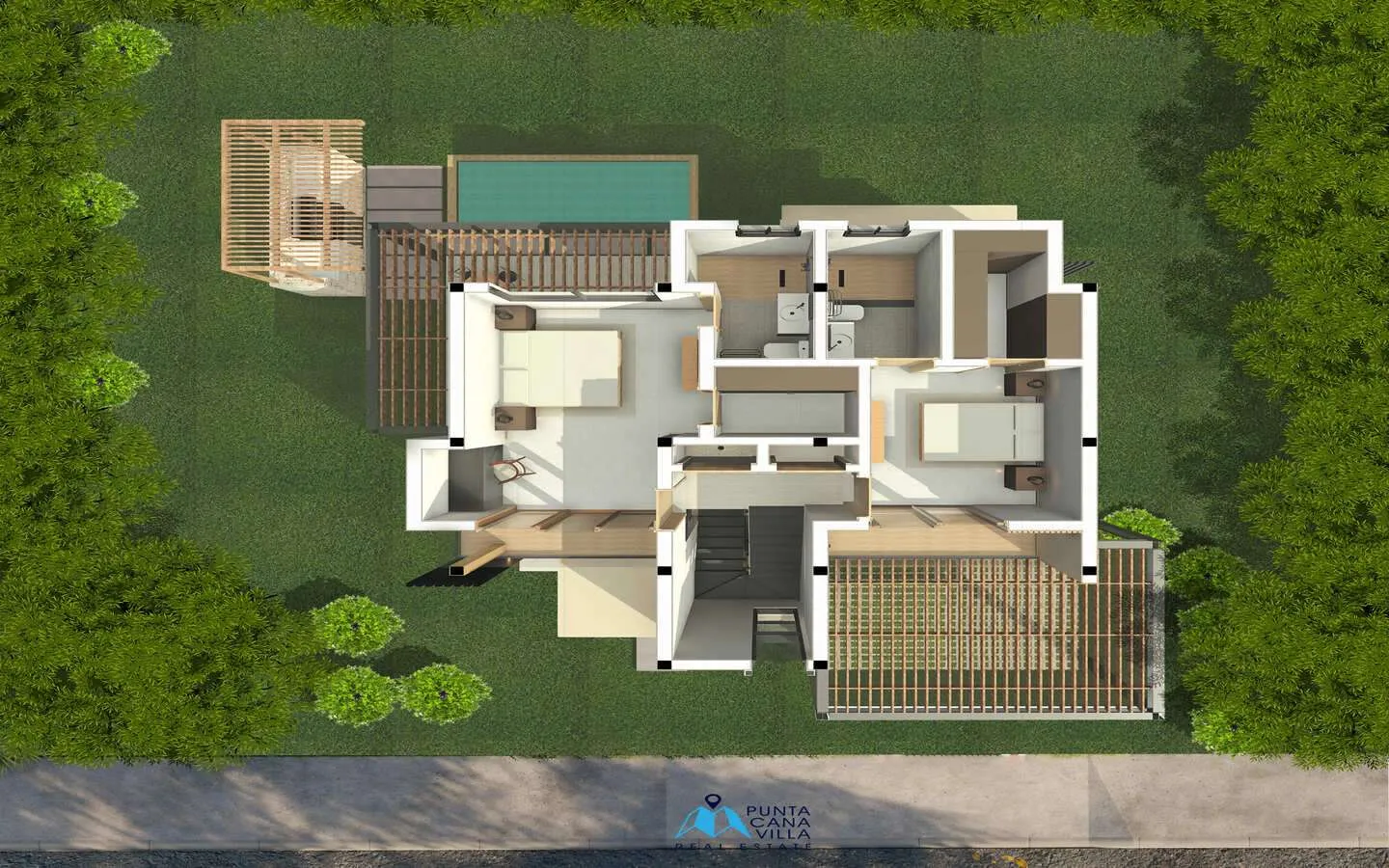 Lovely three bedroom duplex villa for sale in Bavaro, Punta Cana near Downtown, Daos Villas ()