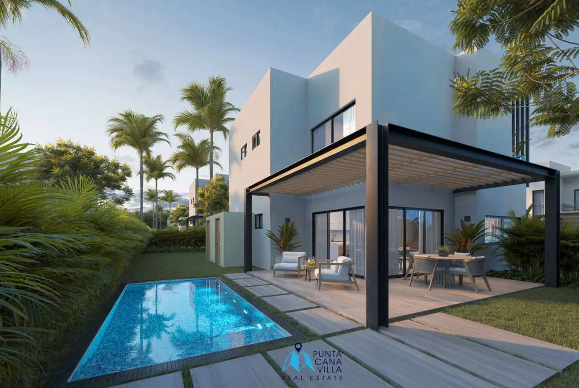 Lovely three bedroom duplex villa for sale in Bavaro, Punta Cana near Downtown, Daos Villas ()