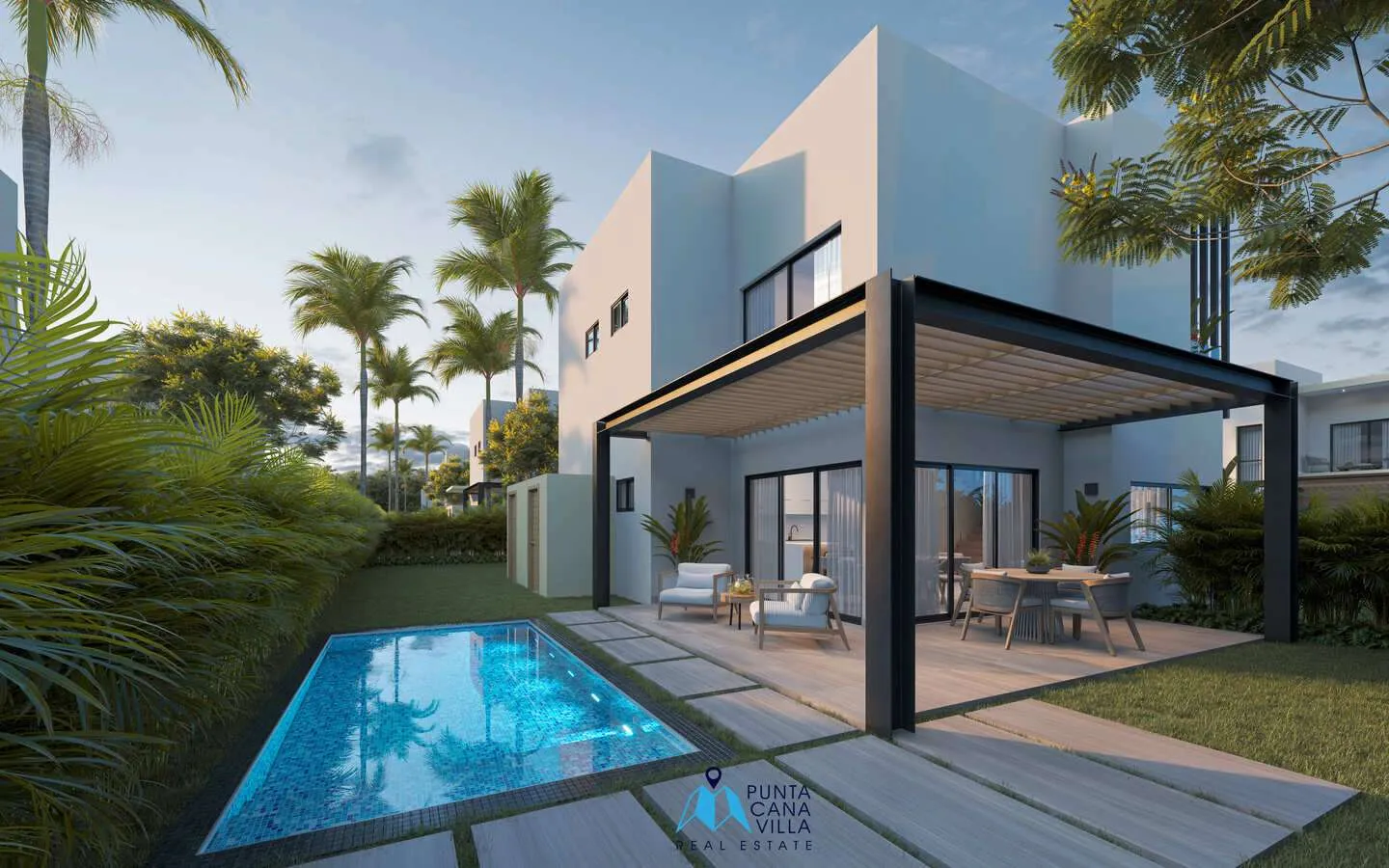 Lovely three bedroom duplex villa for sale in Bavaro, Punta Cana near Downtown, Daos Villas ()