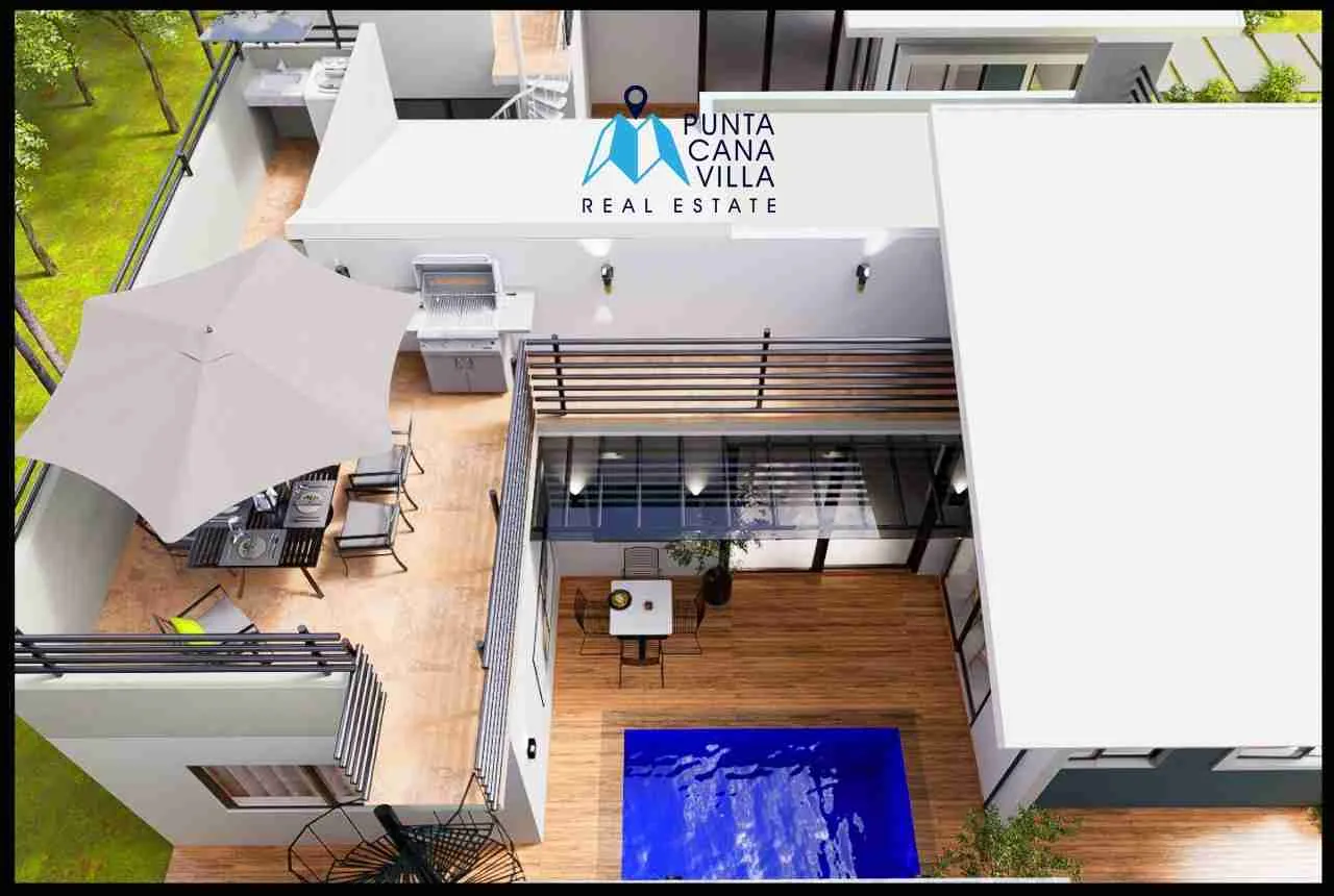 2 BR Villa for sale in Punta Cana with pool and gazebo