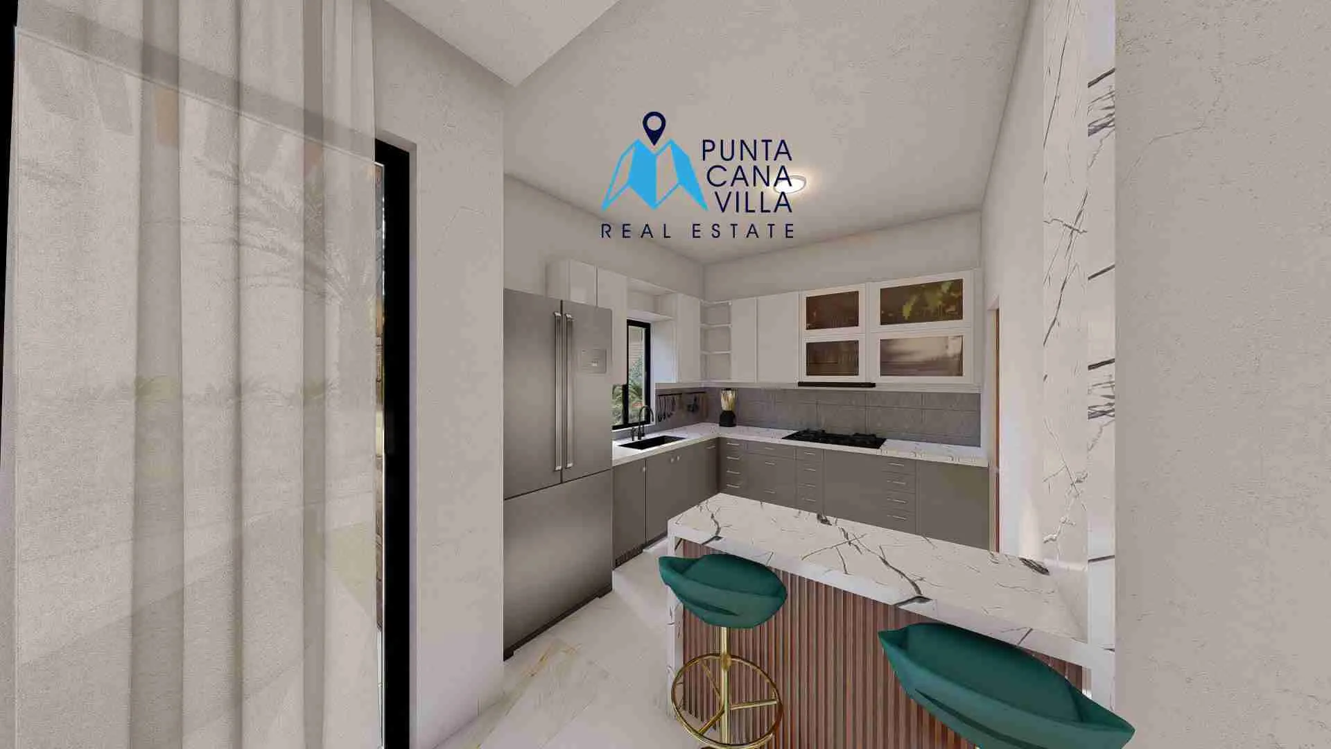 palmeras resipal punta cana villa for sale two bedroomsCOCINA