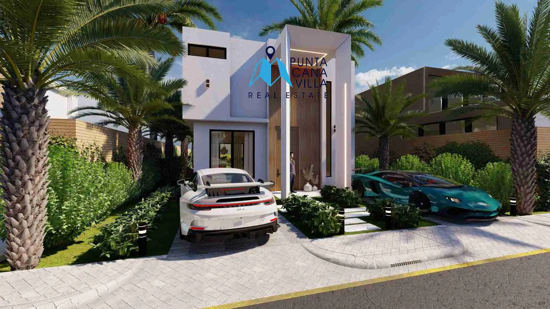 palmeras resipal punta cana villa for sale two bedroomsFACHADA