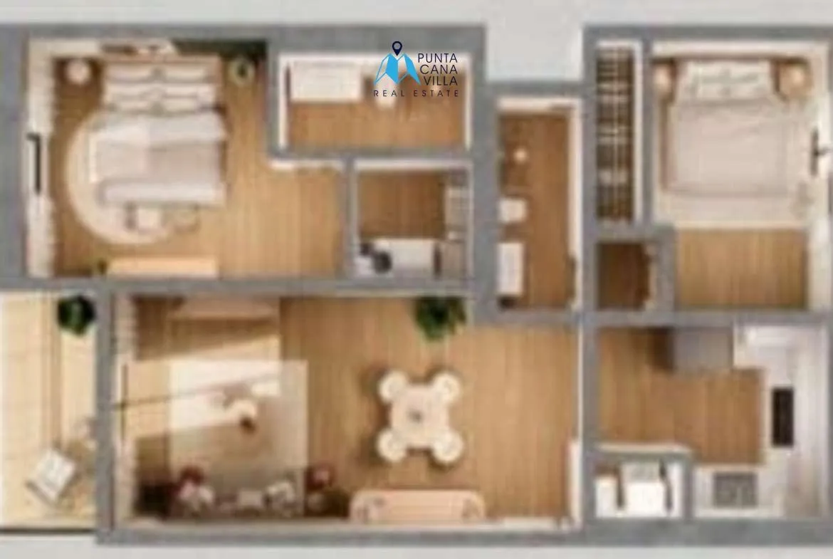 Alluring Two Bedroom Condo For Sale In Bavaro, Punta Cana With Access To Beach Club,Riviera Bay ()
