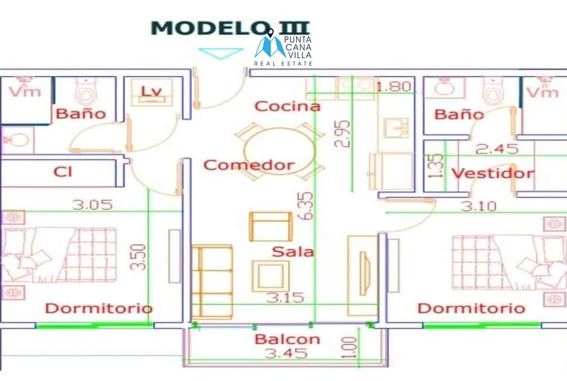 Beautiful Two Bedroom Punta Cana Condo For Sale In Vista Cana ()