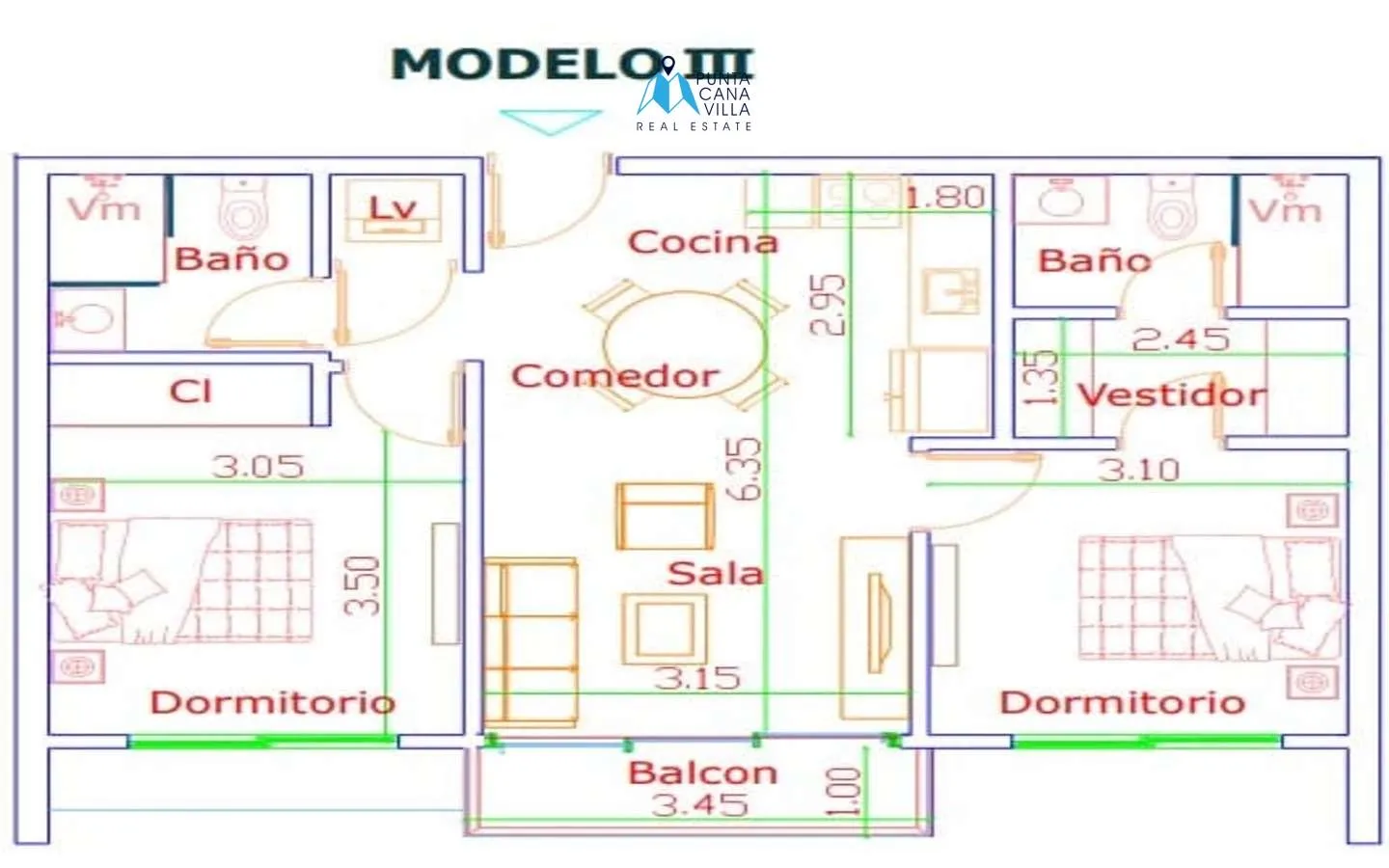 Beautiful Two Bedroom Punta Cana Condo For Sale In Vista Cana ()