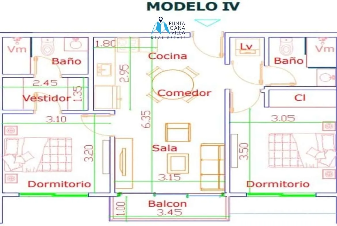 Beautiful Two Bedroom Punta Cana Condo For Sale In Vista Cana ()