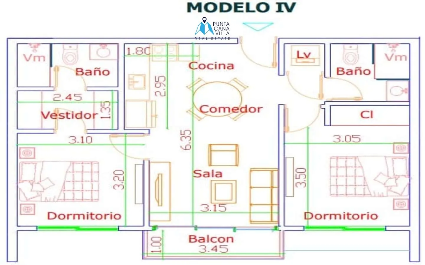 Beautiful Two Bedroom Punta Cana Condo For Sale In Vista Cana ()
