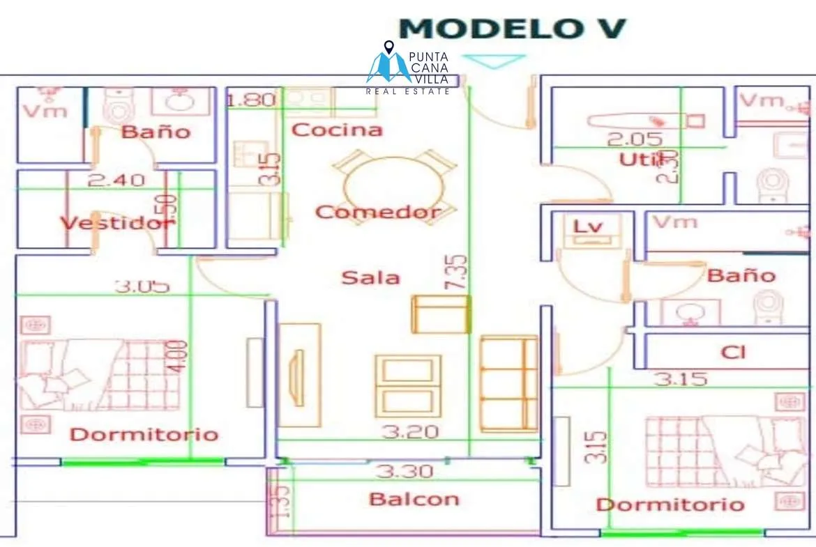 Beautiful Two Bedroom Punta Cana Condo For Sale In Vista Cana ()