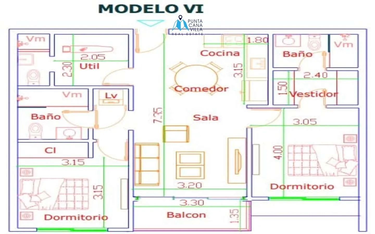 Beautiful Two Bedroom Punta Cana Condo For Sale In Vista Cana ()
