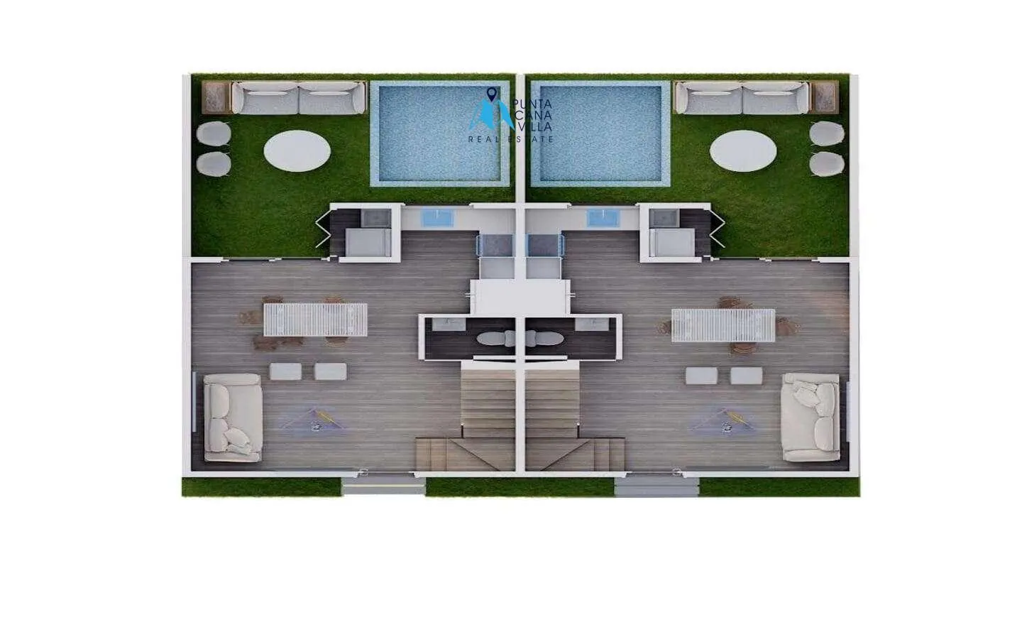 Bavaro, Two Bedroom Duplex Villa For Sale In Bavaro, Punta Cana, Allegra Park Punta Cana ()
