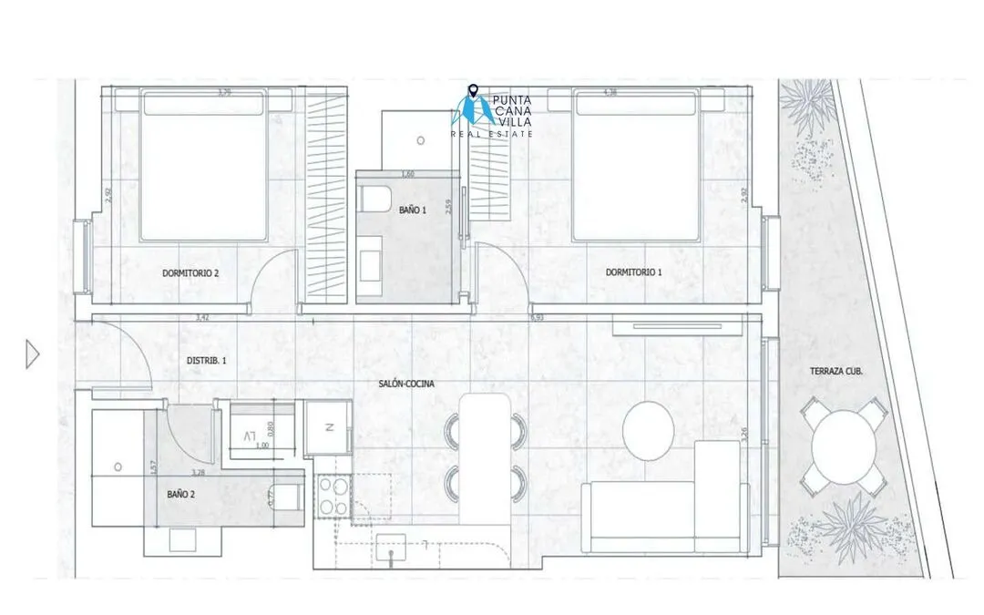 Cabeza de Toro, Two Bedroom Condo For Sale In Punta Cana, Moon Garden ()