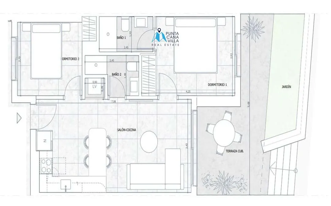 Cabeza de Toro, Two Bedroom Condo For Sale In Punta Cana, Moon Garden ()