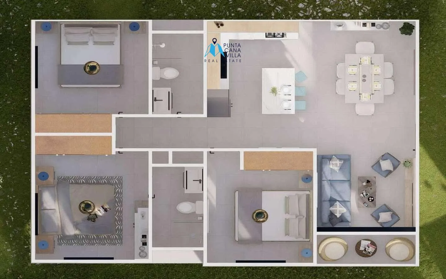 Comfortable Three Bedroom Condo For Sale In Bavaro, Punta Cana With Gym, Colinas de Punta Cana ()