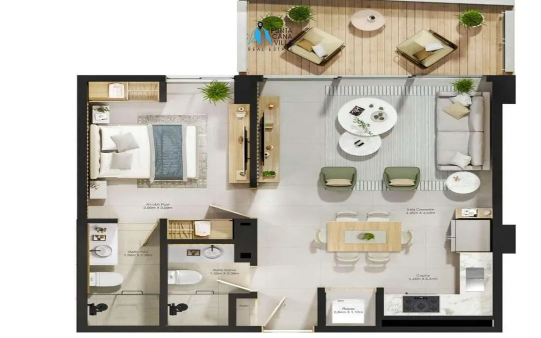 Splendid One Bedroom Condo For Sale In Punta Cana ()