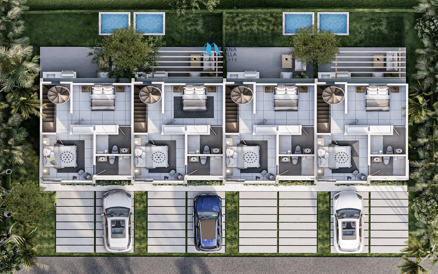 Bavaro, Two Bedroom Townhouse For Sale In Punta Cana, Lake Life Punta Cana ()