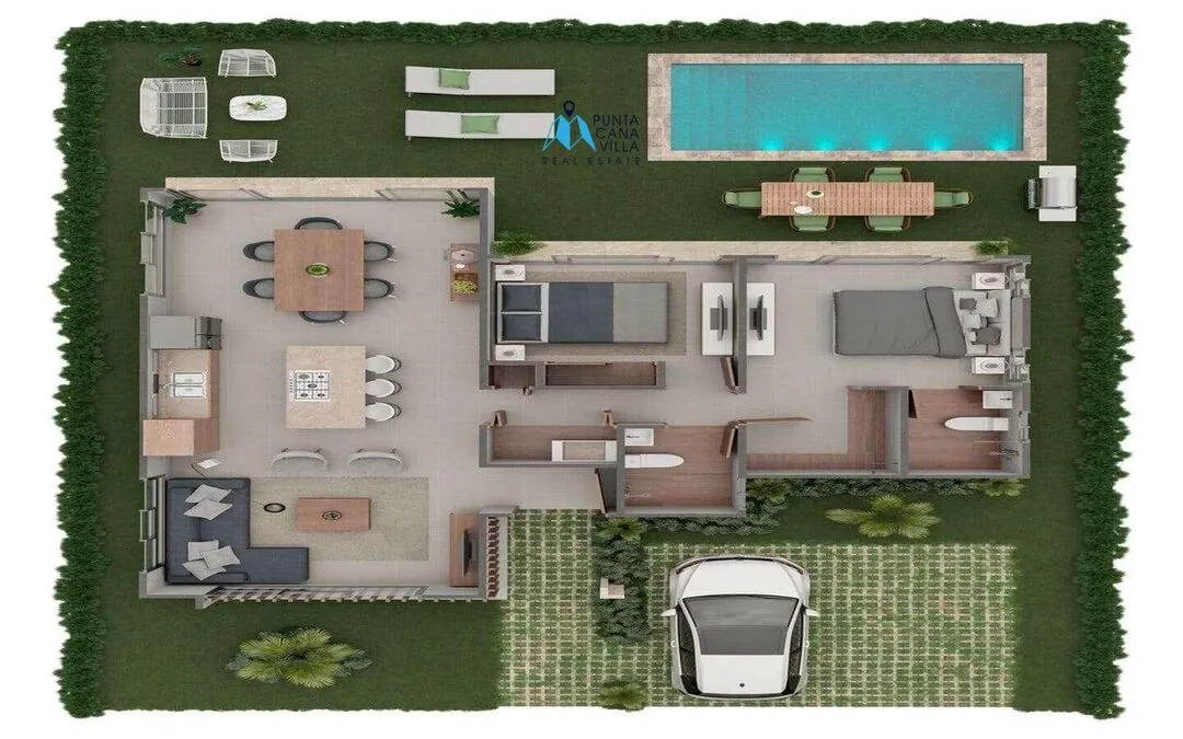 Bavaro, two bedroom villa for sale in Punta Cana, Alto Mar Residence ()