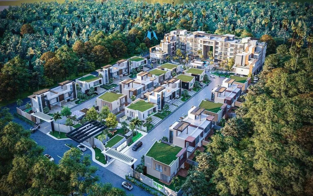 Downtown Punta Cana, Three Bedroom Duplex Villas For Sale In Punta Cana, The Garden ()