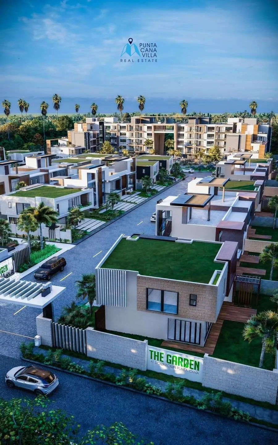 Downtown Punta Cana, Three Bedroom Duplex Villas For Sale In Punta Cana, The Garden ()