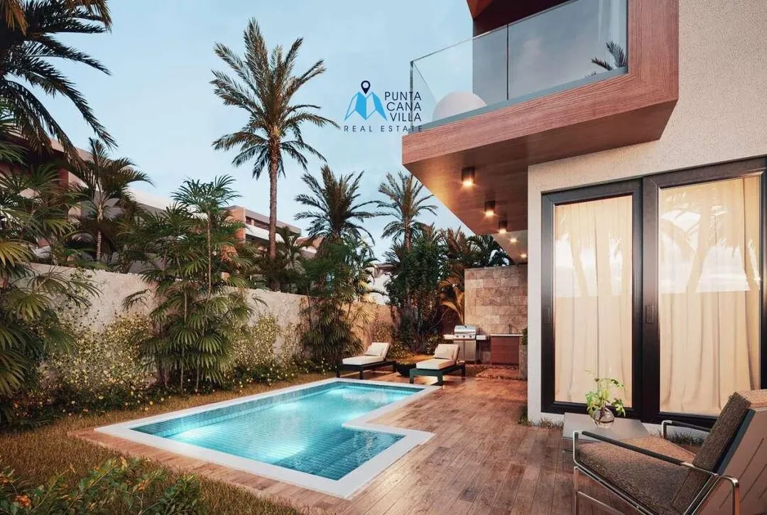 Downtown Punta Cana, Three Bedroom Duplex Villas For Sale In Punta Cana, The Garden ()
