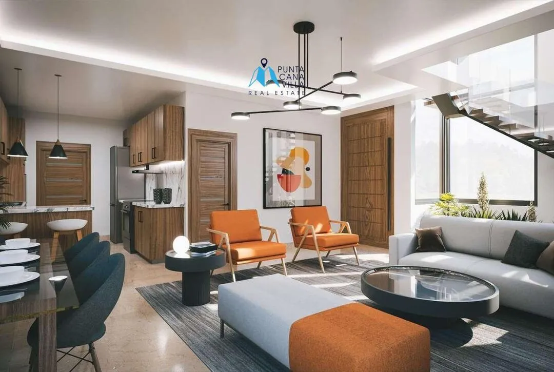 Downtown Punta Cana, Three Bedroom Duplex Villas For Sale In Punta Cana, The Garden ()
