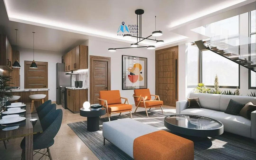 Downtown Punta Cana, Three Bedroom Duplex Villas For Sale In Punta Cana, The Garden ()