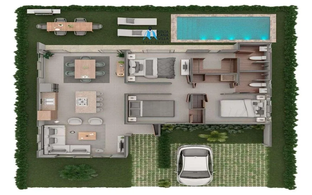Veron, three bedroom villa for sale in Bavaro, Punta Cana, Alto Mar Residence ()
