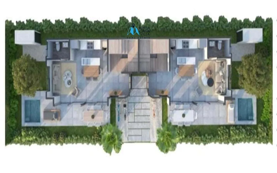 Vista Cana, two bedroom townhouse for sale in Bavaro, Punta Cana, Parque de las Canas () Vista Cana, two bedroom townhouse for sale in Bavaro, Punta Cana, Parque de las Canas ()