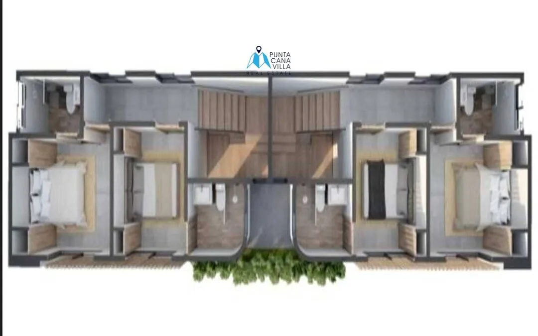 Vista Cana, two bedroom townhouse for sale in Bavaro, Punta Cana, Parque de las Canas () Vista Cana, two bedroom townhouse for sale in Bavaro, Punta Cana, Parque de las Canas ()
